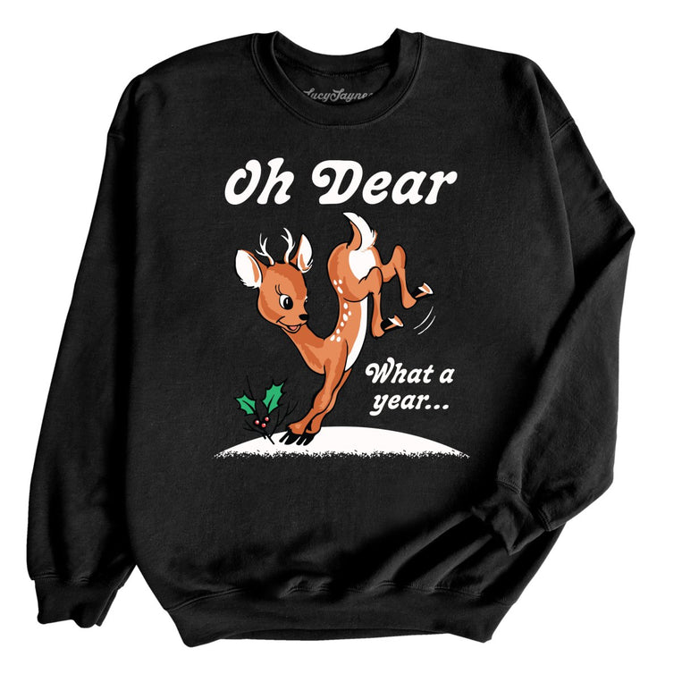 Oh Dear What A Year Graphic Sweatshirt