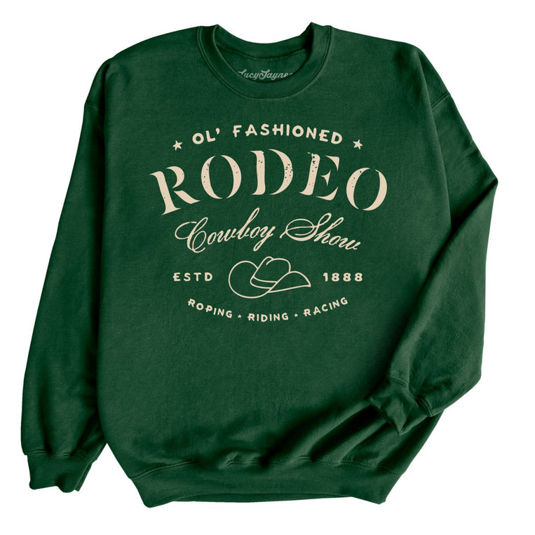 Old Fashioned Rodeo Graphic Sweatshirt - Forest