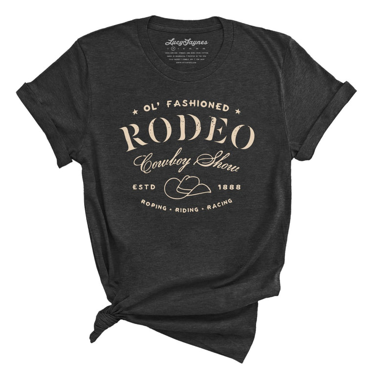 Old Fashioned Rodeo Graphic Tee - Dark Grey Heather