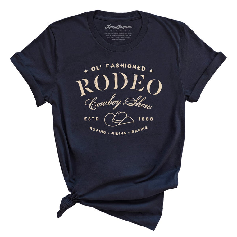 Old Fashioned Rodeo Graphic Tee - Navy