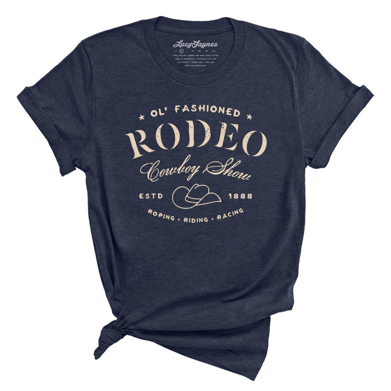 Old Fashioned Rodeo Graphic Tee - Heather Midnight Navy