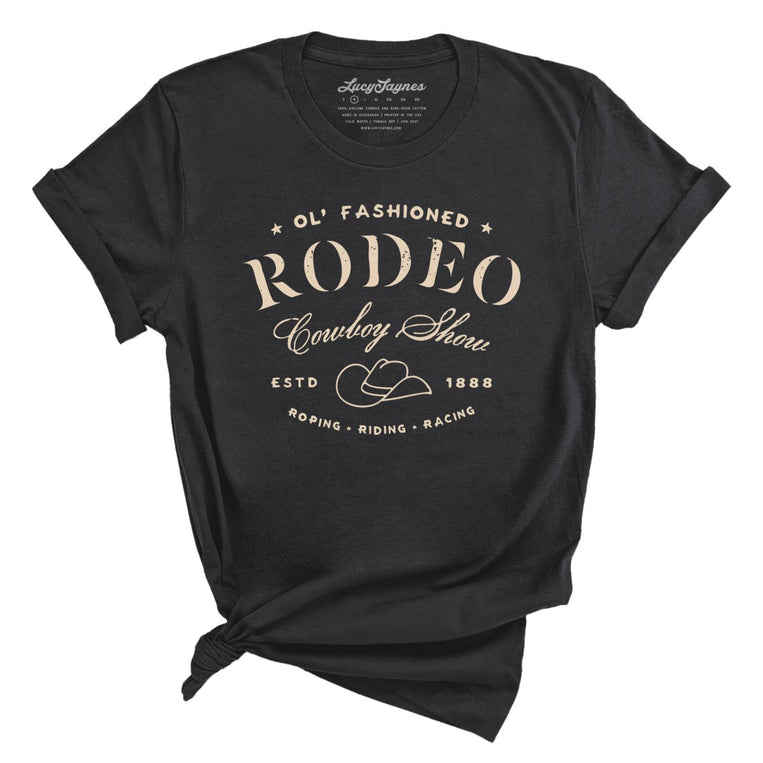 Old Fashioned Rodeo Graphic Tee - Dark Grey