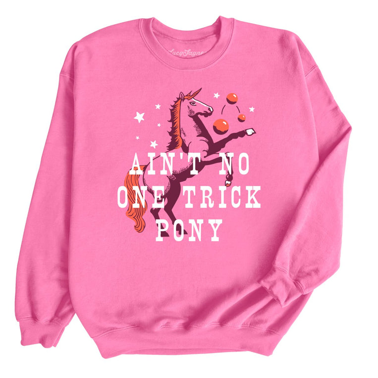 One Trick Pony Graphic Sweatshirt - Azalea