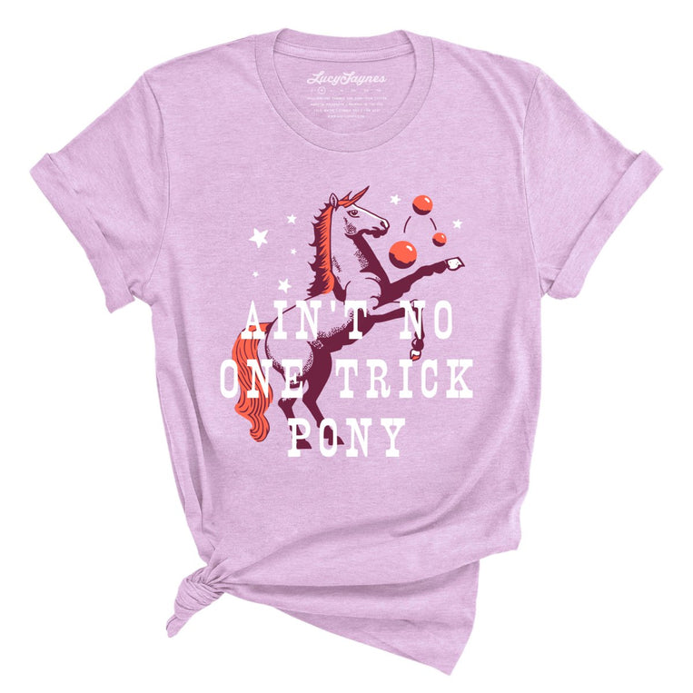 One Trick Pony Graphic Tee - Heather Prism Lilac