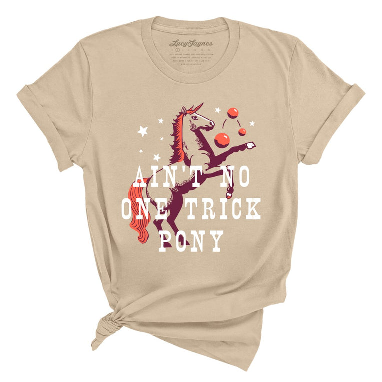 One Trick Pony Graphic Tee - Tan