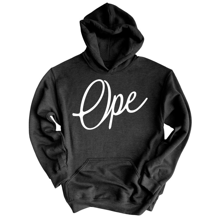 Ope Script Graphic Hoodie - Charcoal Heather