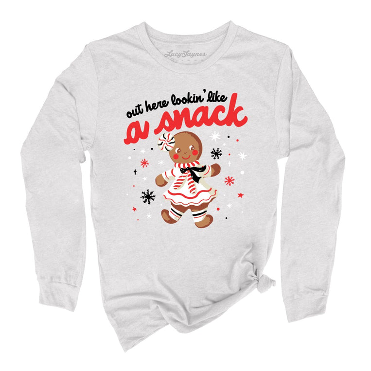 Out Here Lookin' Like A Snack Graphic Long Sleeve Tee