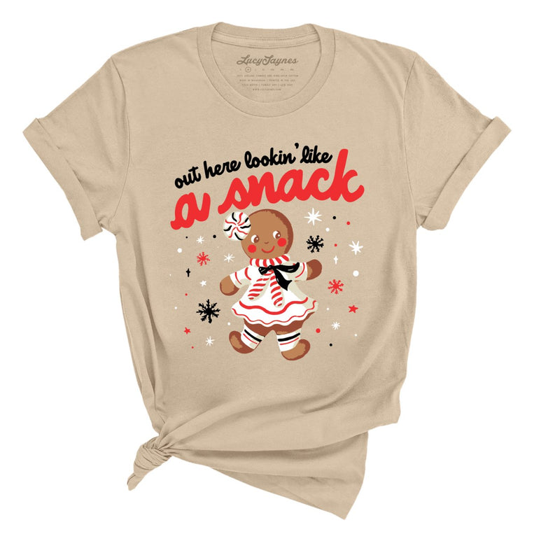 Out Here Lookin' Like A Snack Graphic Tee - Tan