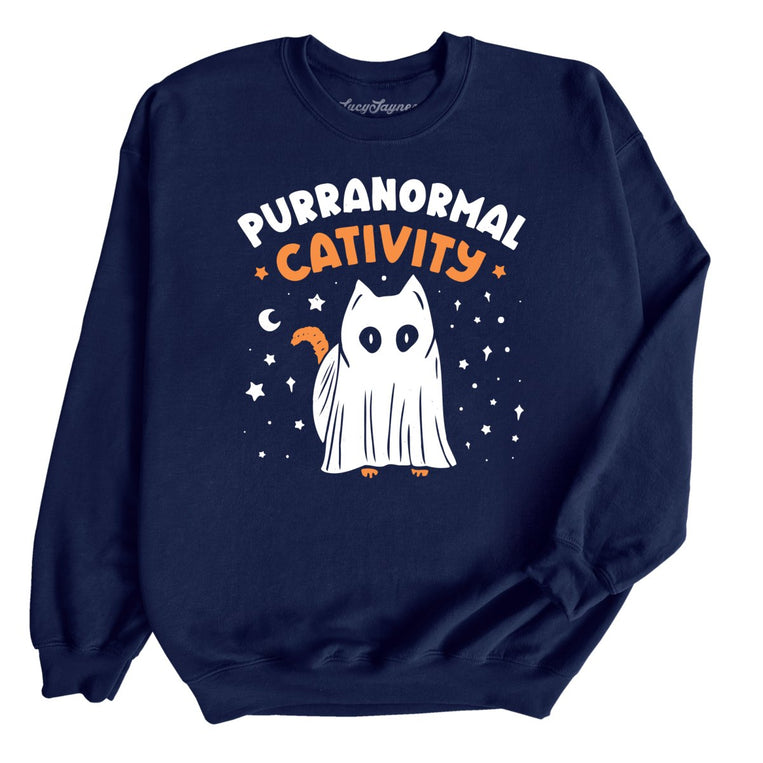 Purranormal Cativity Graphic Sweatshirt - Navy