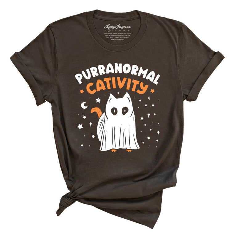 Purranormal Cativity Graphic Tee - Brown