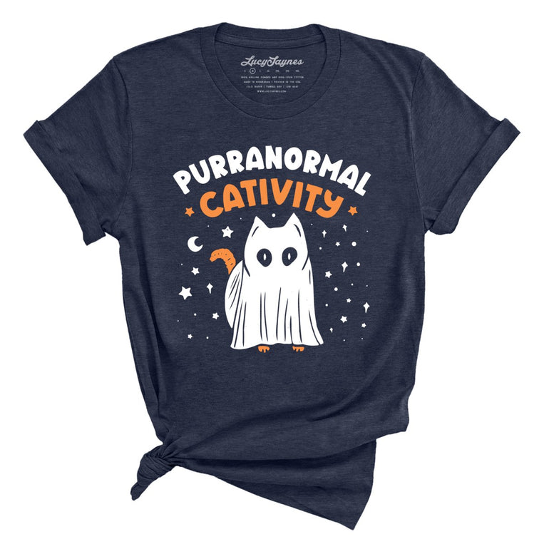 Purranormal Cativity Graphic Tee - Heather Midnight Navy