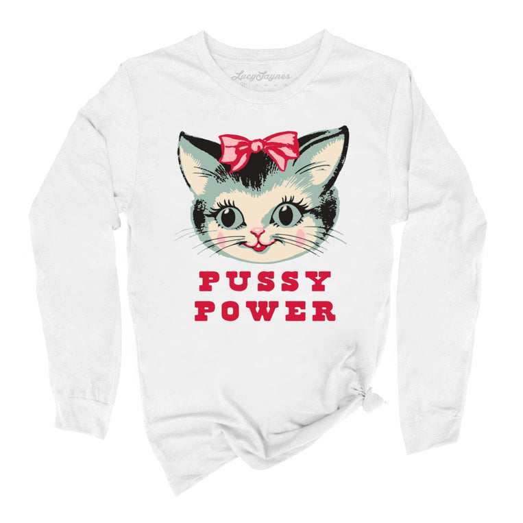 Pussy Power Graphic Long Sleeve Tee