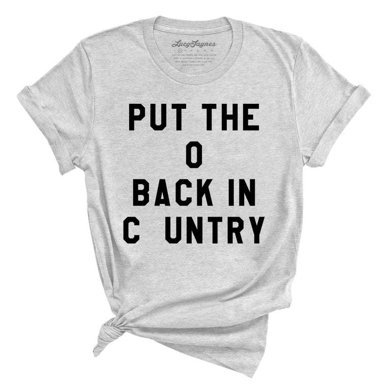 Put the O Back in Cuntry Graphic Tee - Athletic Heather