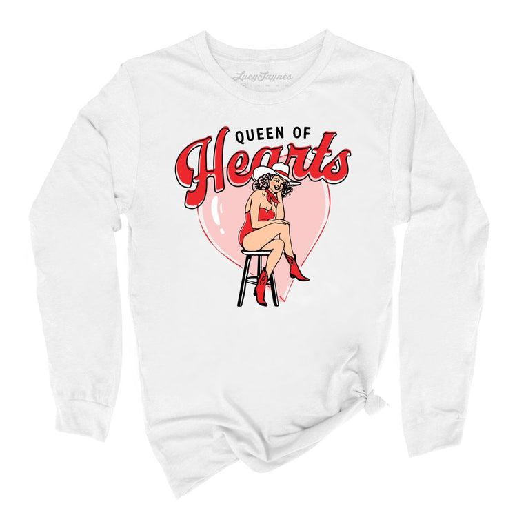 Queen Of Hearts Graphic Long Sleeve Tee