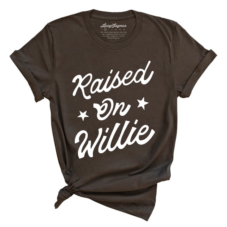 Raised on Willie Graphic Tee - Brown