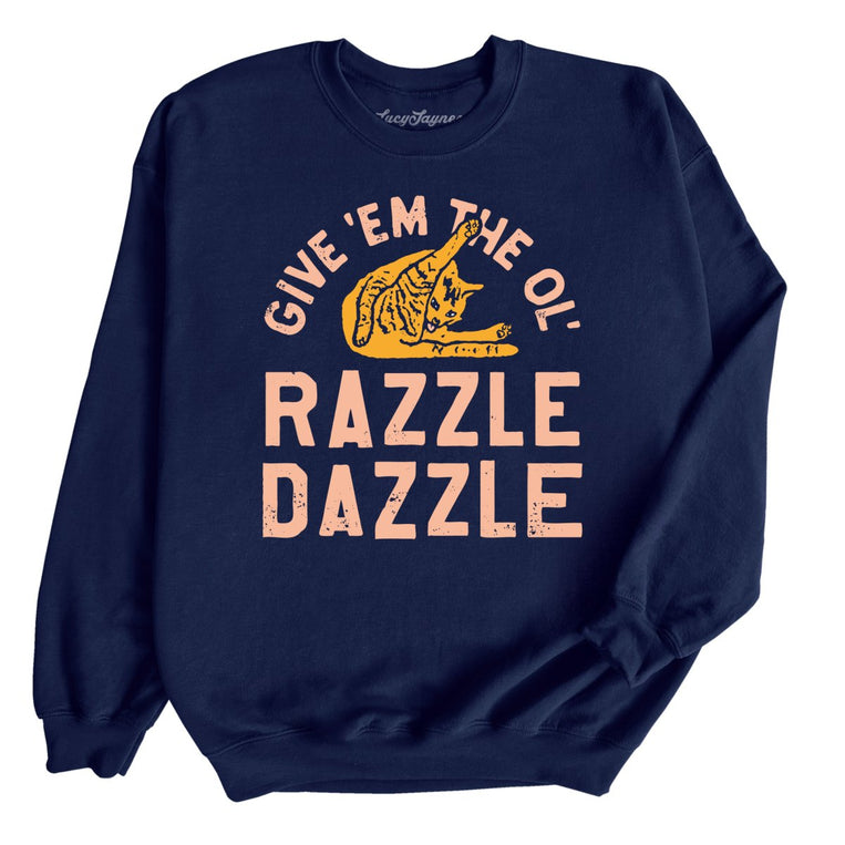 Razzle Dazzle Graphic Sweatshirt - Navy