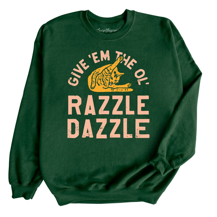 Razzle Dazzle Graphic Sweatshirt - Forest