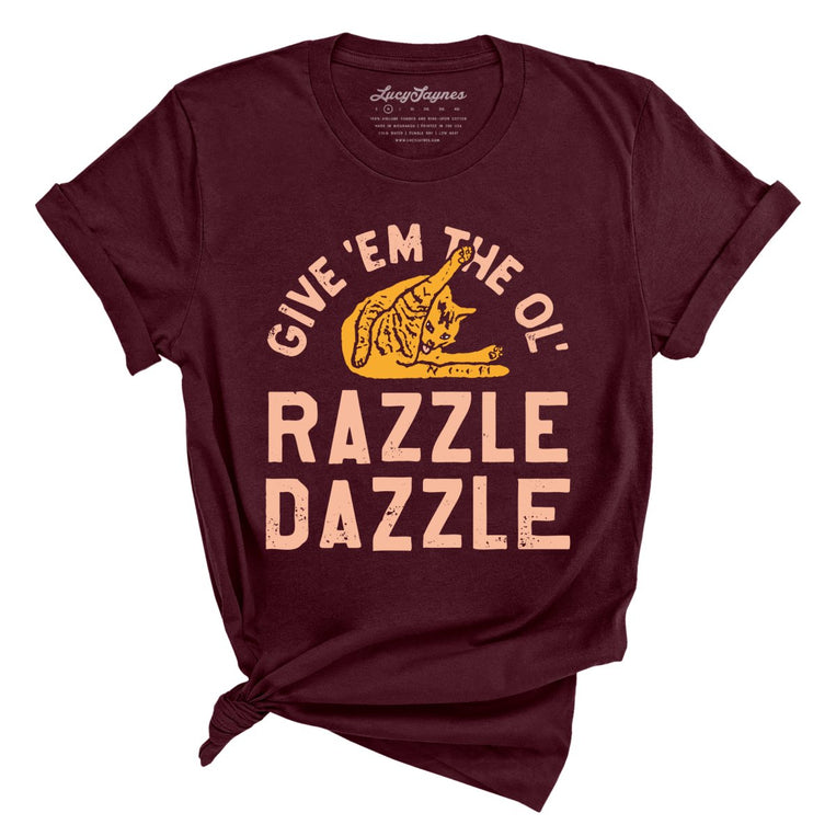 Razzle Dazzle Graphic Tee - Maroon
