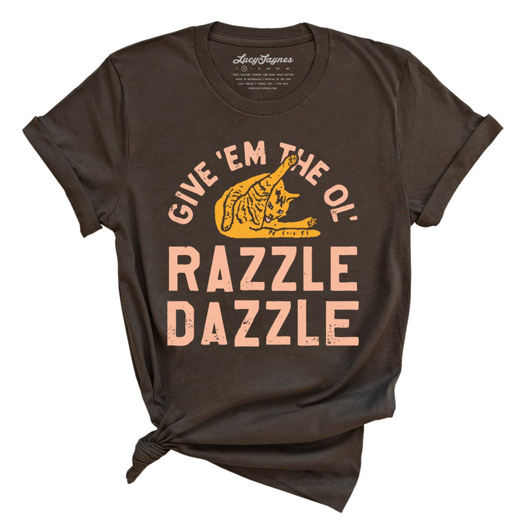 Razzle Dazzle Graphic Tee - Brown