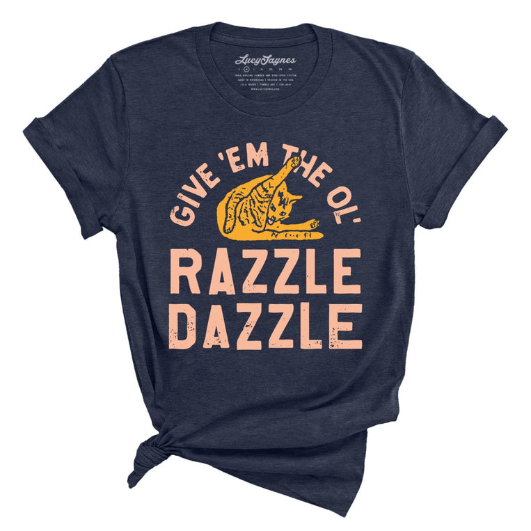 Razzle Dazzle Graphic Tee - Heather Midnight Navy