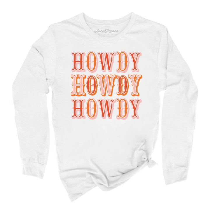 Retro Howdy Long Sleeve Tee