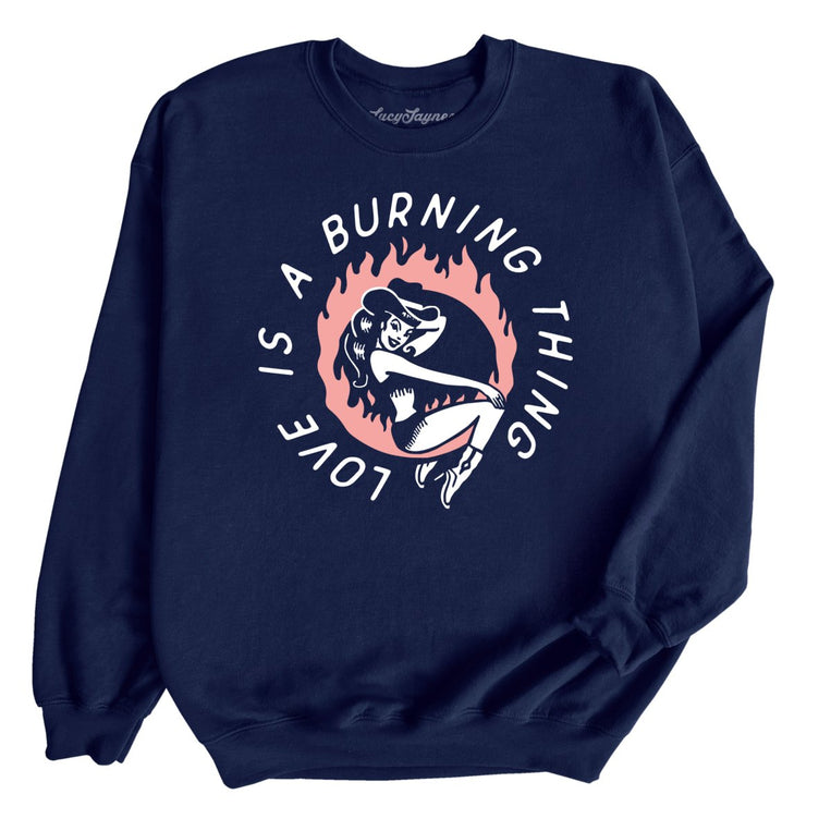 Ring of Fire Graphic Sweatshirt - Navy