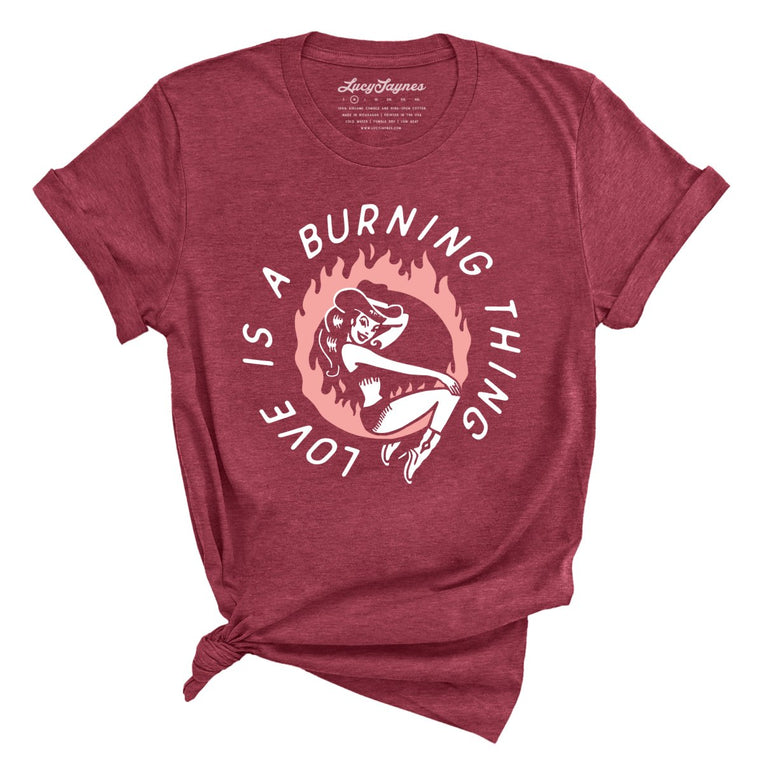 Ring of Fire Graphic Tee - Heather Raspberry