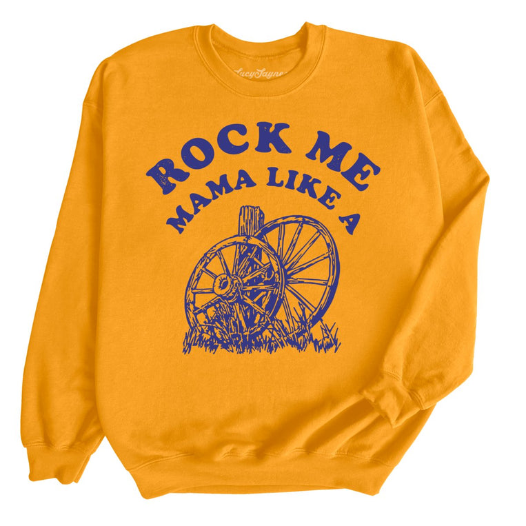 Rock Me Mama Graphic Sweatshirt - Gold