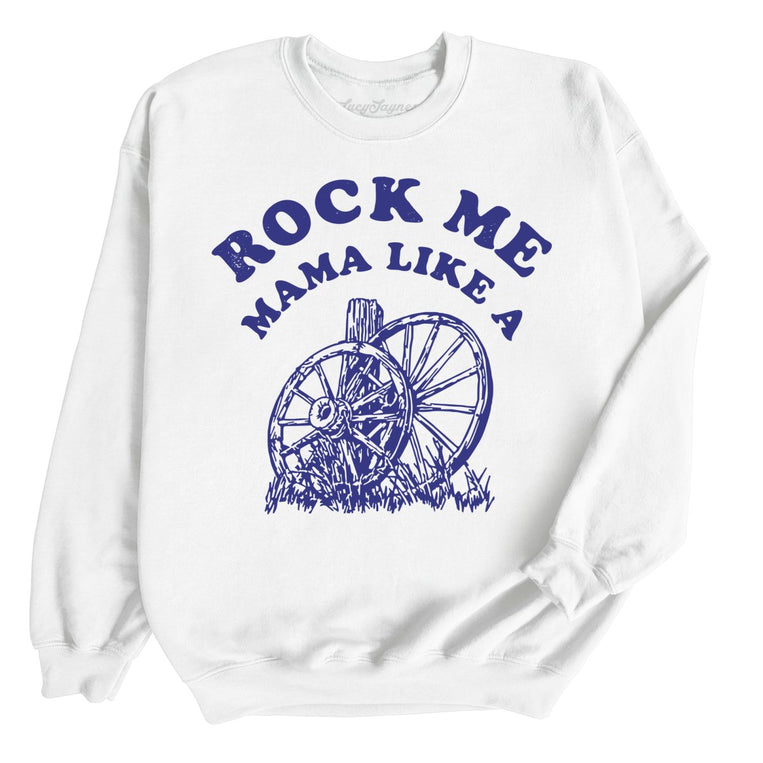 Rock Me Mama Graphic Sweatshirt - White