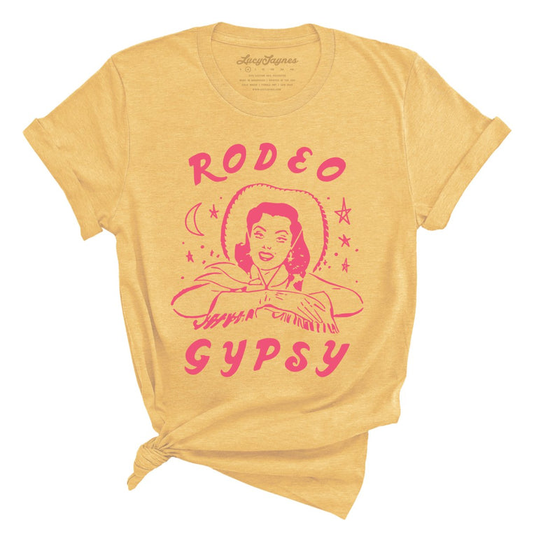 Rodeo Gypsy Graphic Tee - Heather Yellow Gold
