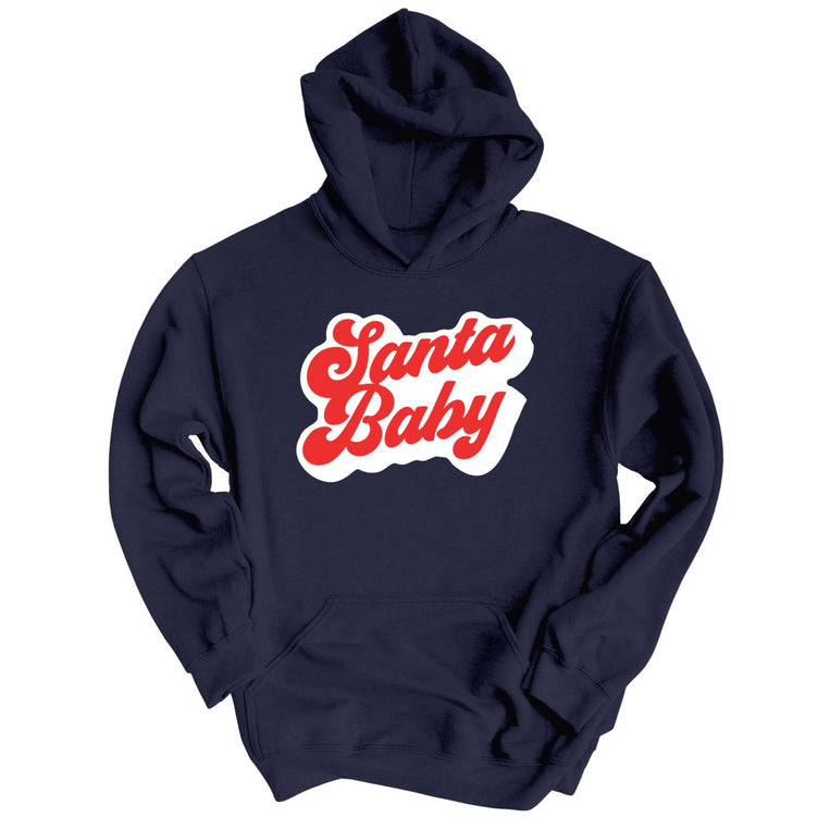 Santa Baby Graphic Hoodie - Classic Navy