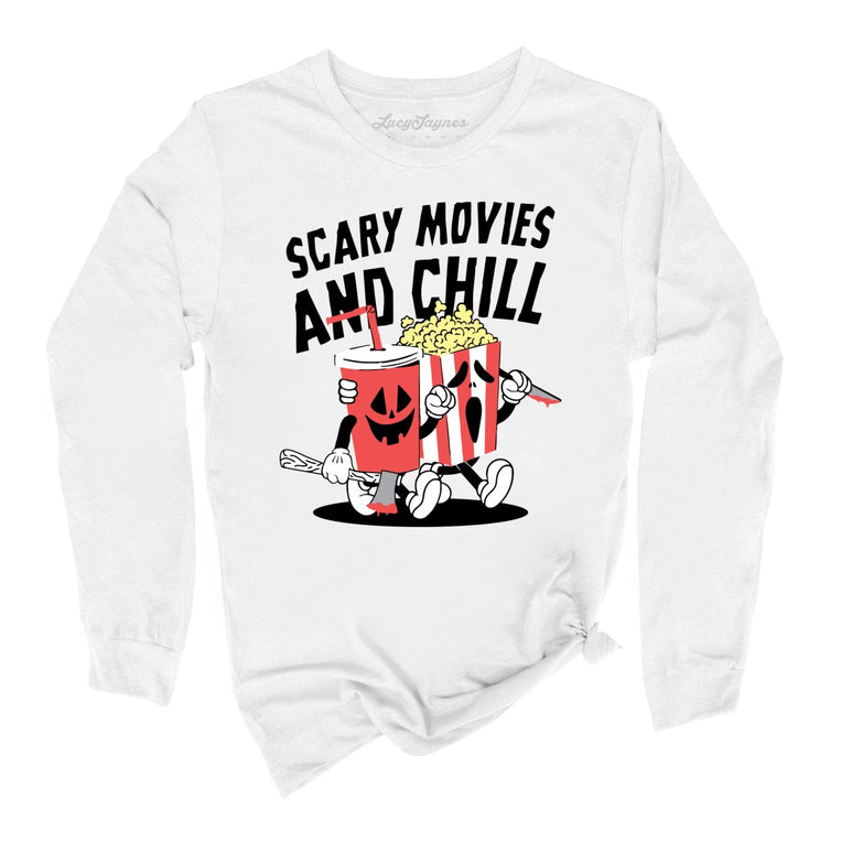 Scary Movies and Chill Graphic Long Sleeve Tee