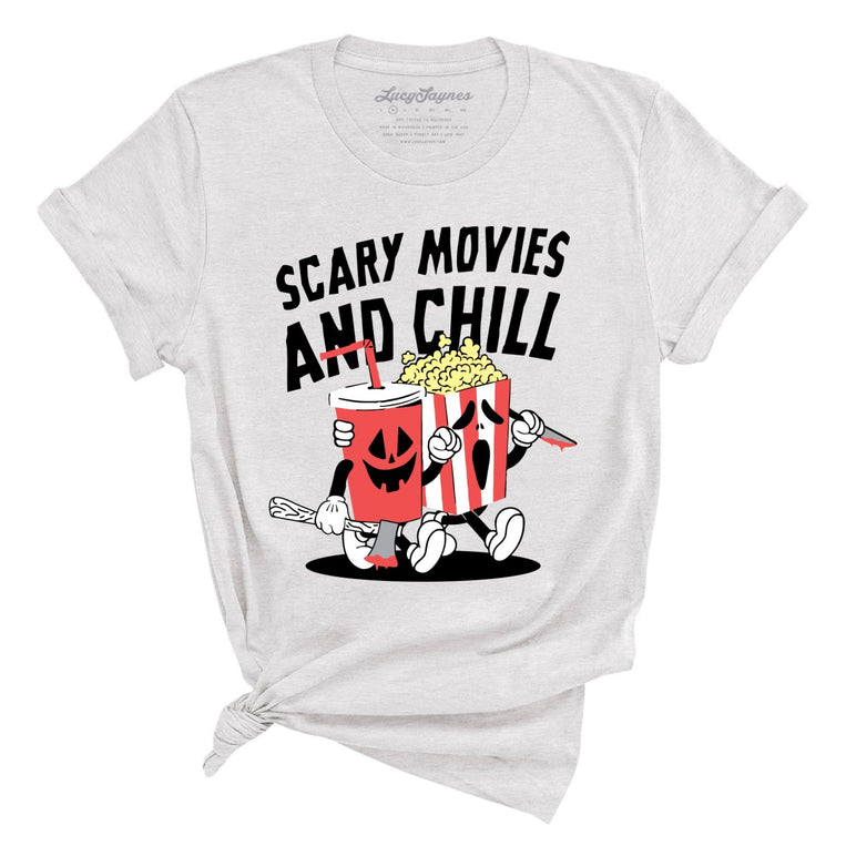 Scary Movies and Chill Graphic Tee - Ash