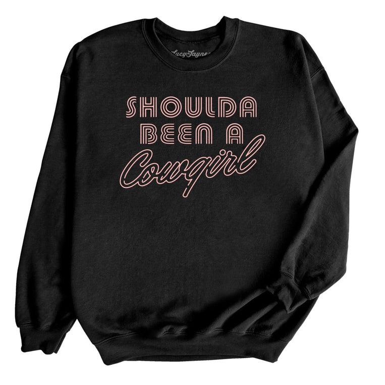 Should of Been a Cowgirl Retro Neon Graphic Sweatshirt