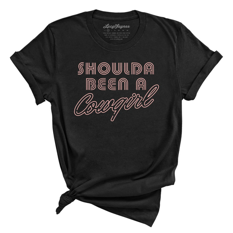 Should of Been a Cowgirl Retro Neon Graphic Tee
