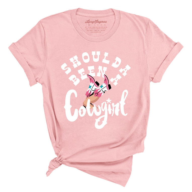 Should of Been a Cowgirl Graphic Tee - Pink