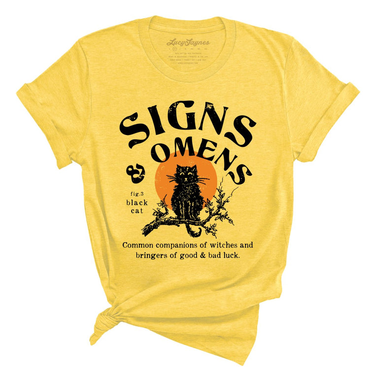 Signs & Omens Graphic Tee - Heather Yellow
