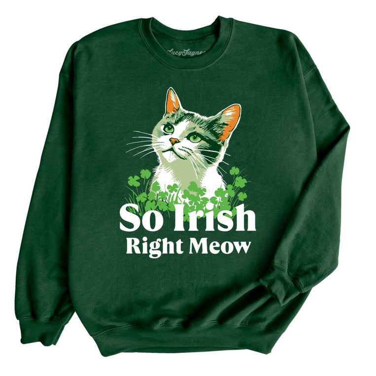 So Irish Right Meow Graphic Sweatshirt