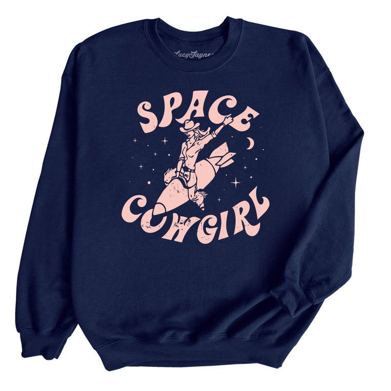 Space Cowgirl Graphic Sweatshirt - Navy