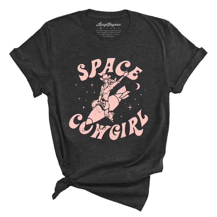 Space Cowgirl Graphic Tee - Dark Grey Heather