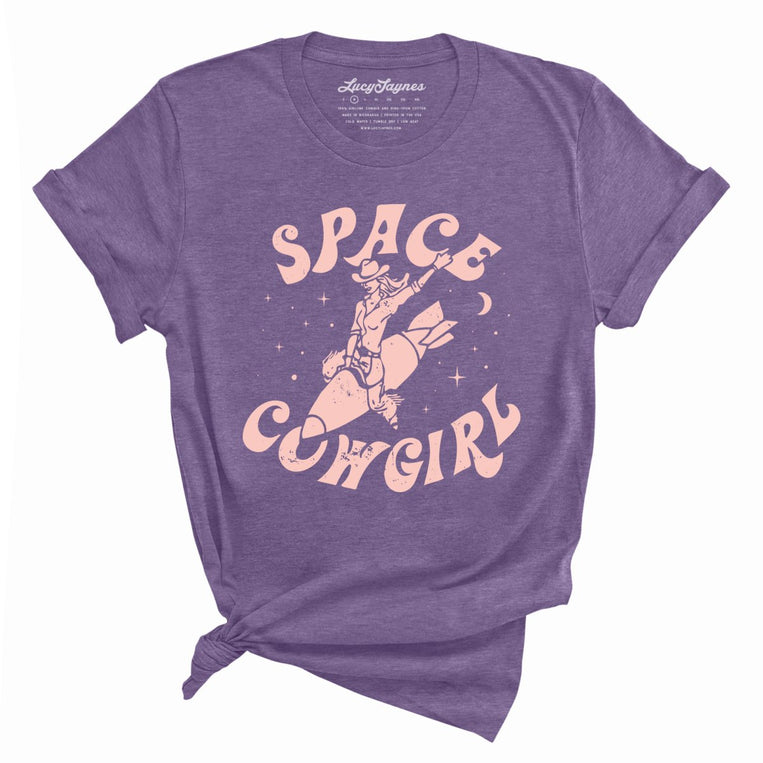 Space Cowgirl Graphic Tee - Heather Team Purple