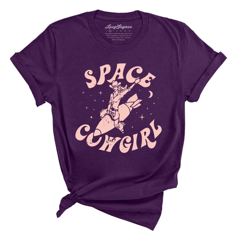 Space Cowgirl Graphic Tee - Team Purple