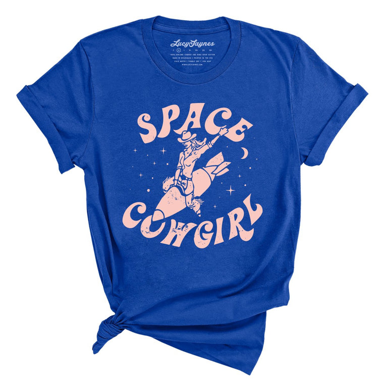 Space Cowgirl Graphic Tee - True Royal