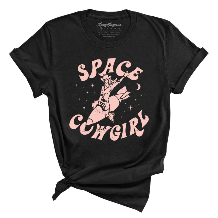 Space Cowgirl Graphic Tee - Black