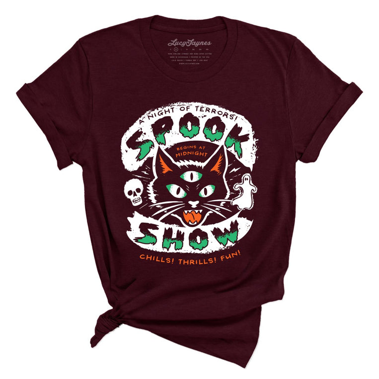 Spook Show Graphic Tee - Heather Cardinal