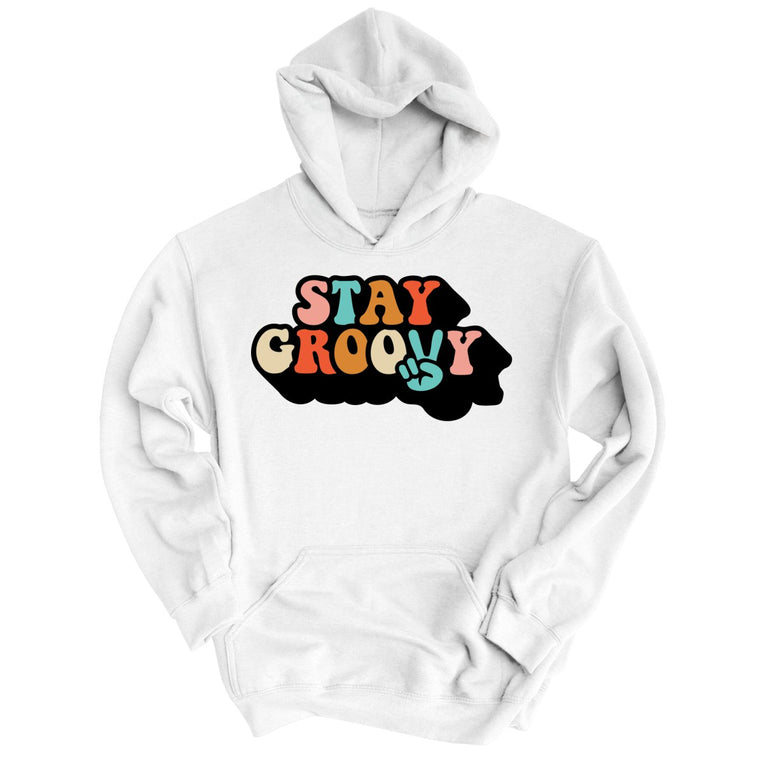 Stay Groovy Graphic Hoodie - White