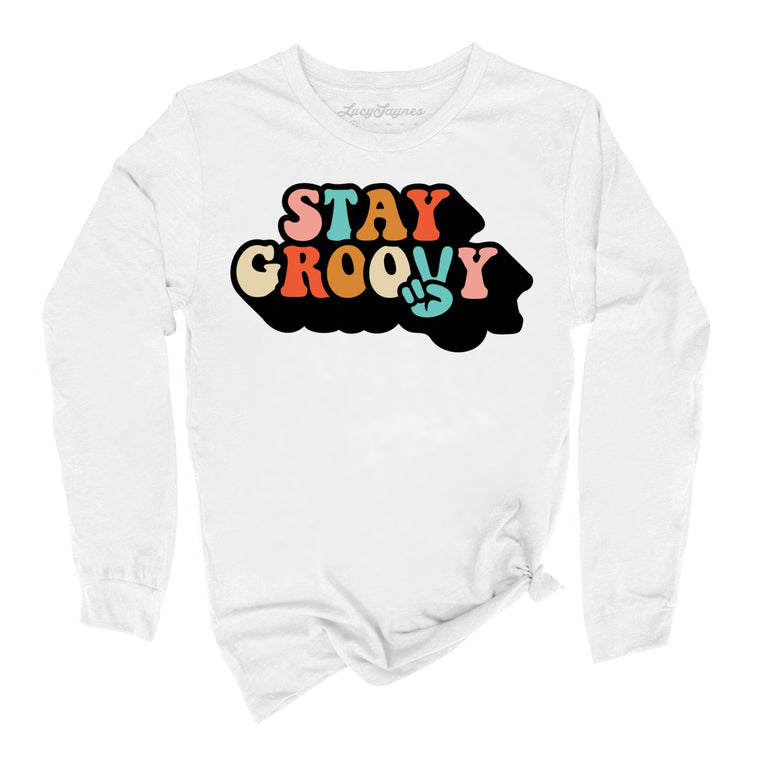 Stay Groovy Graphic Long Sleeve Tee
