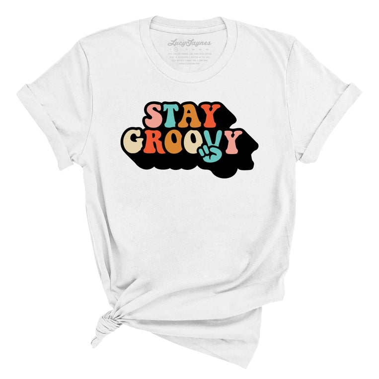Stay Groovy Graphic Tee - White