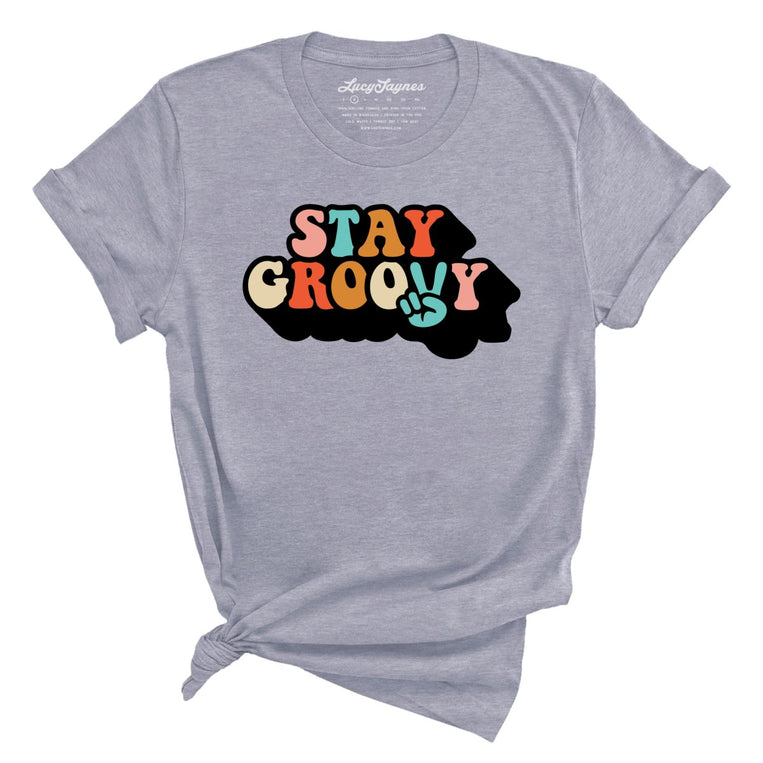 Stay Groovy Graphic Tee - Heather Storm