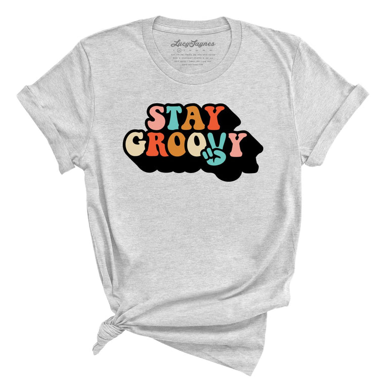 Stay Groovy Graphic Tee - Athletic Heather